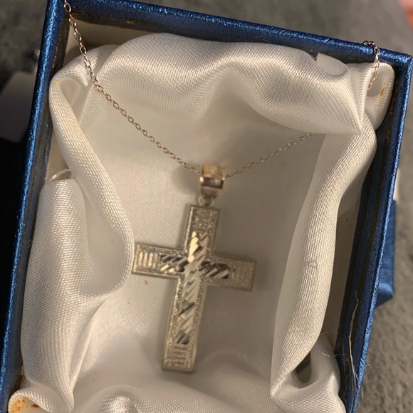 Sterling silver cross necklace 925 - Picture 3 of 4